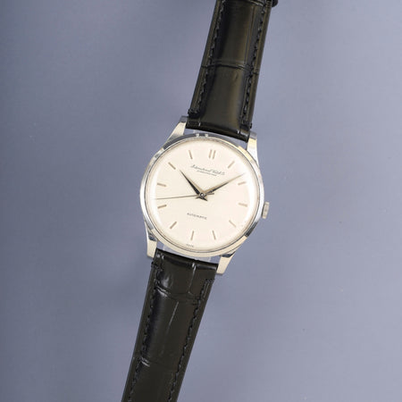 IWC オールドインター ラウンド 自動巻き Cal.C.853 SS 革 社外ピンバックル（SS）シルバー文字盤 オーバーホール済み アイダブリュシー