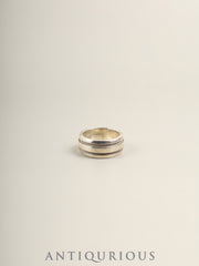 Tiffany & Co. Grooved Double Line Ring, Sterling Silver (SV925), size approx. 6.5 (US) / 12 (JP)
