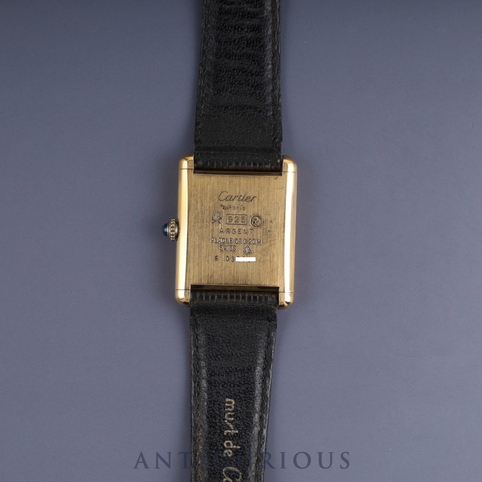 【 ほぼ 新品 】Cartier ブラックレザーベルト タンクマスト LM Amazon.co.jp: [バンビ] 別注 CARTIER MUST TANK（カルティエ