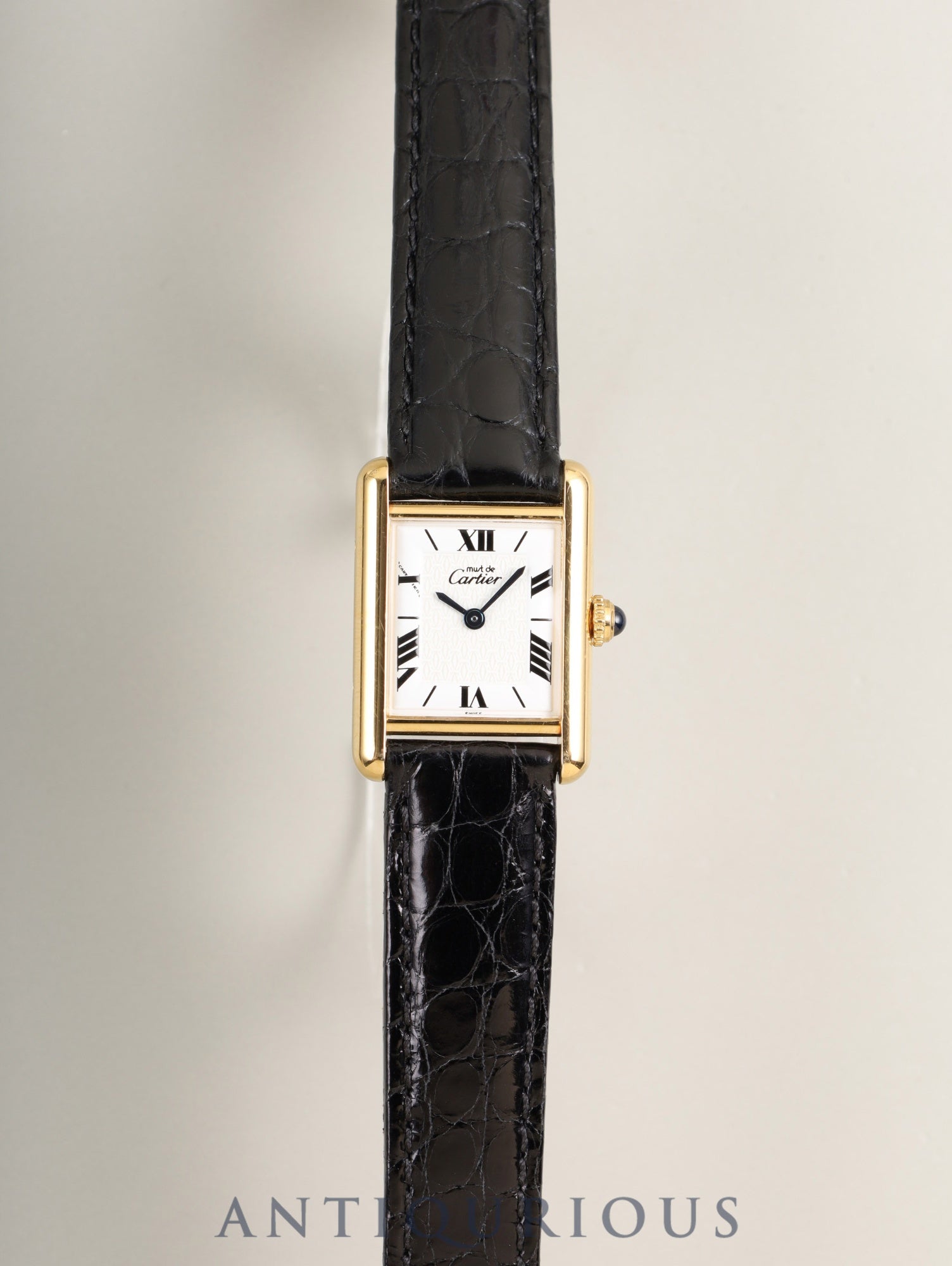 カルティエ マストタンク SM W1009654 / 1613 クォーツ Cal.057 SV925 革 純正Dバックル（GP） 飛びローマンCC文字盤（SWISS表記）オーバーホール済み