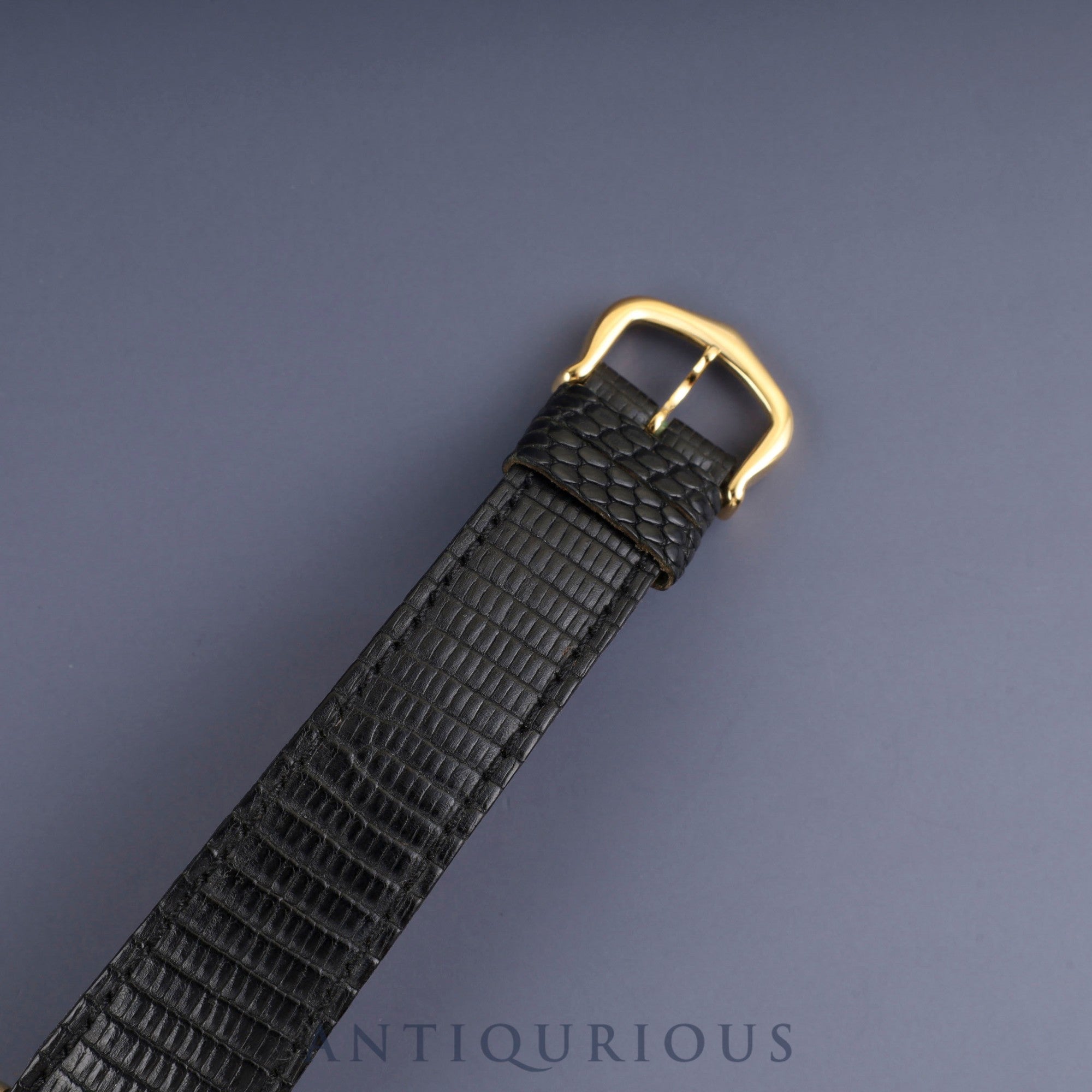Cartier Must Tank LM Manual winding Cal.78-1 SV925 Genuine leather strap Genuine buckle (GP) Black Roman dial Overhauled