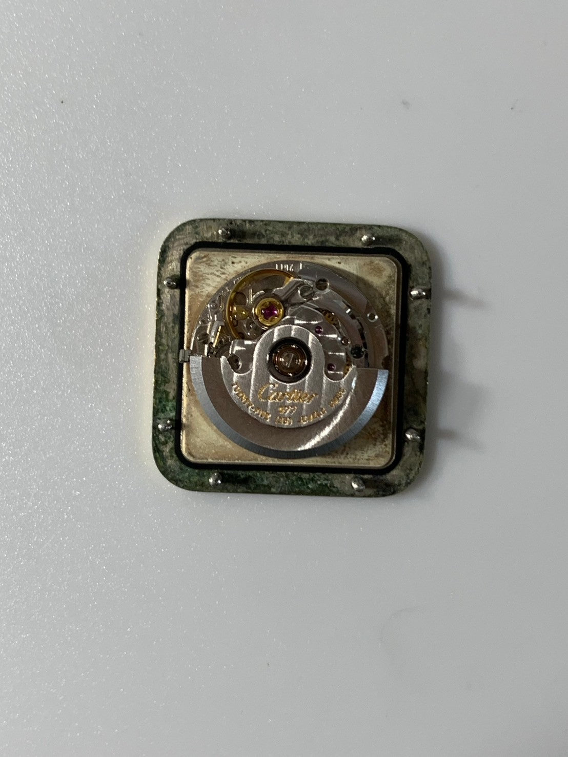 カルティエ サントス カレ LM 81036288 / 2961 自動巻き Cal.077（ETA2671）SS/YG SS/YG ホワイトローマン文字盤 オーバーホール済み