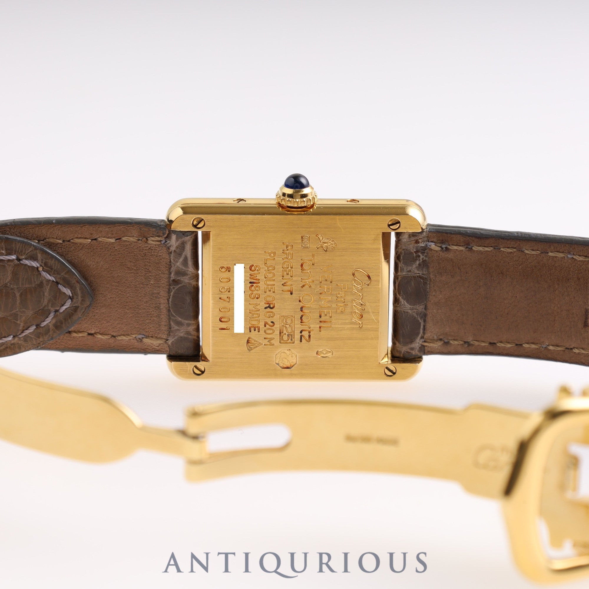 CARTIER Must Tank SM QZ 5057001 SV925 Genuine belt Genuine D buckle (GP) Arabic CC dial Warranty (1995)