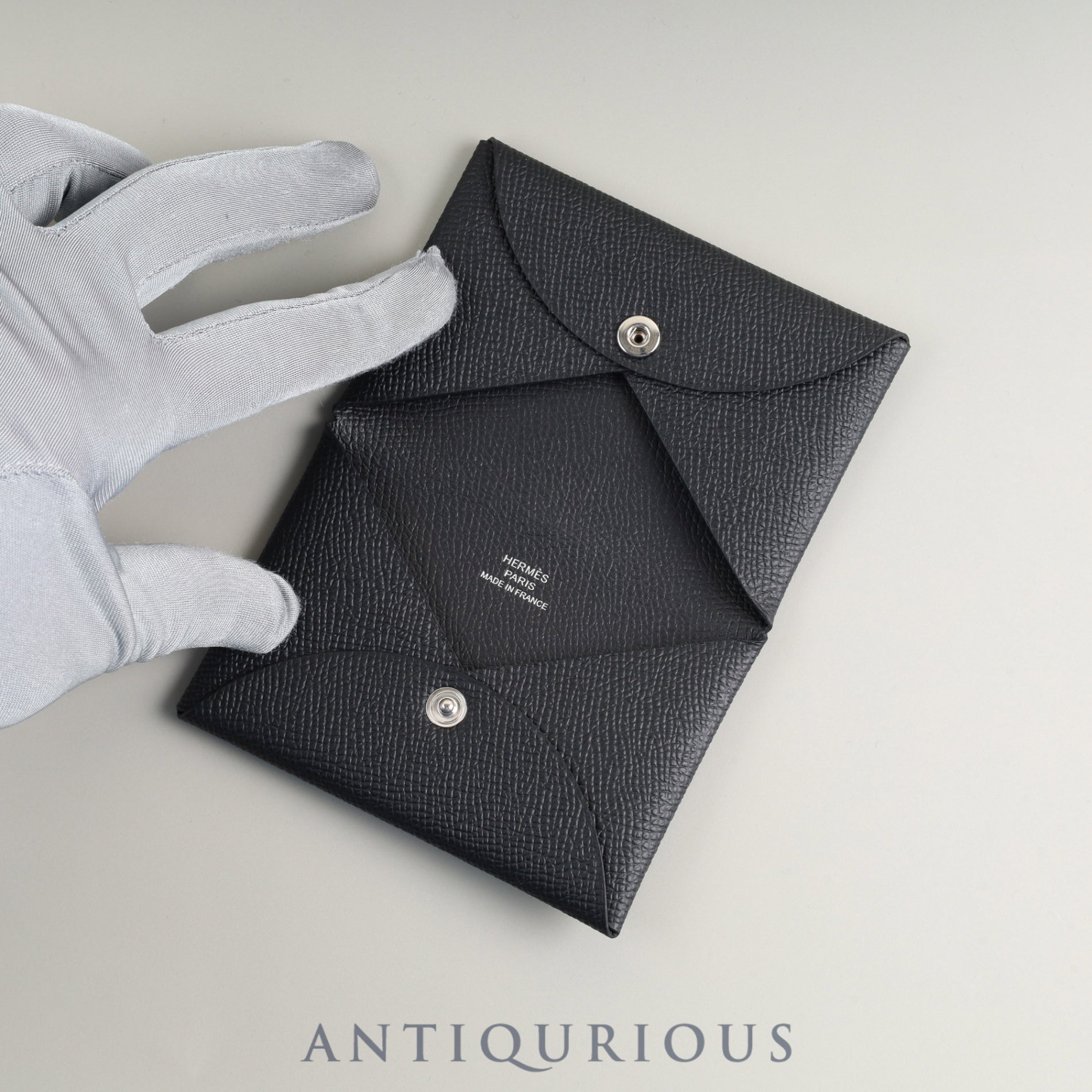 ⭐︎2024年11月購入⭐︎ エルメス　カルヴィ　カードケース　新品未使用　W刻印 エルメス カルヴィ ヴォーエプソン ブラック カードケース 箱 W刻印