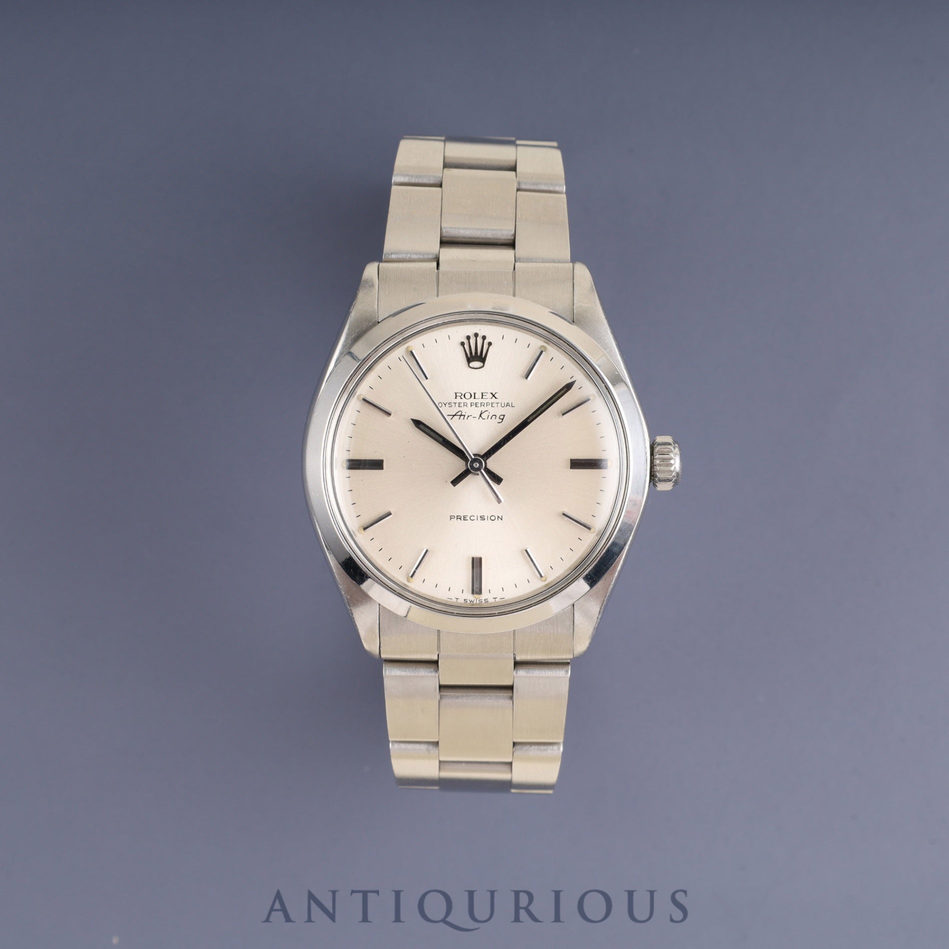 Rolex Air-King 5500 Automatic Cal.1520 Stainless Steel Silver Dial 34mm No.3 (1972) Overhauled