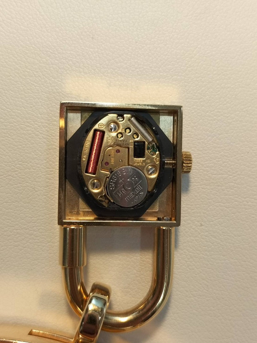 エルメス ケリーウォッチ KE1.210 クォーツ Cal.100.106 GP 純正革ベルト（□A刻印：1997年 ） 純正尾錠（GP） ホワイト文字盤 箱 ケース 冊子 保証書（2001年）オーバーホール済み