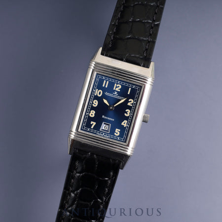 Jaeger-LeCoultre Reverso Classic 250.8.10 Quartz Cal.610 SS Leather Genuine Buckle (SS) Blue Arabic Dial Genuine Leather Strap Overhauled