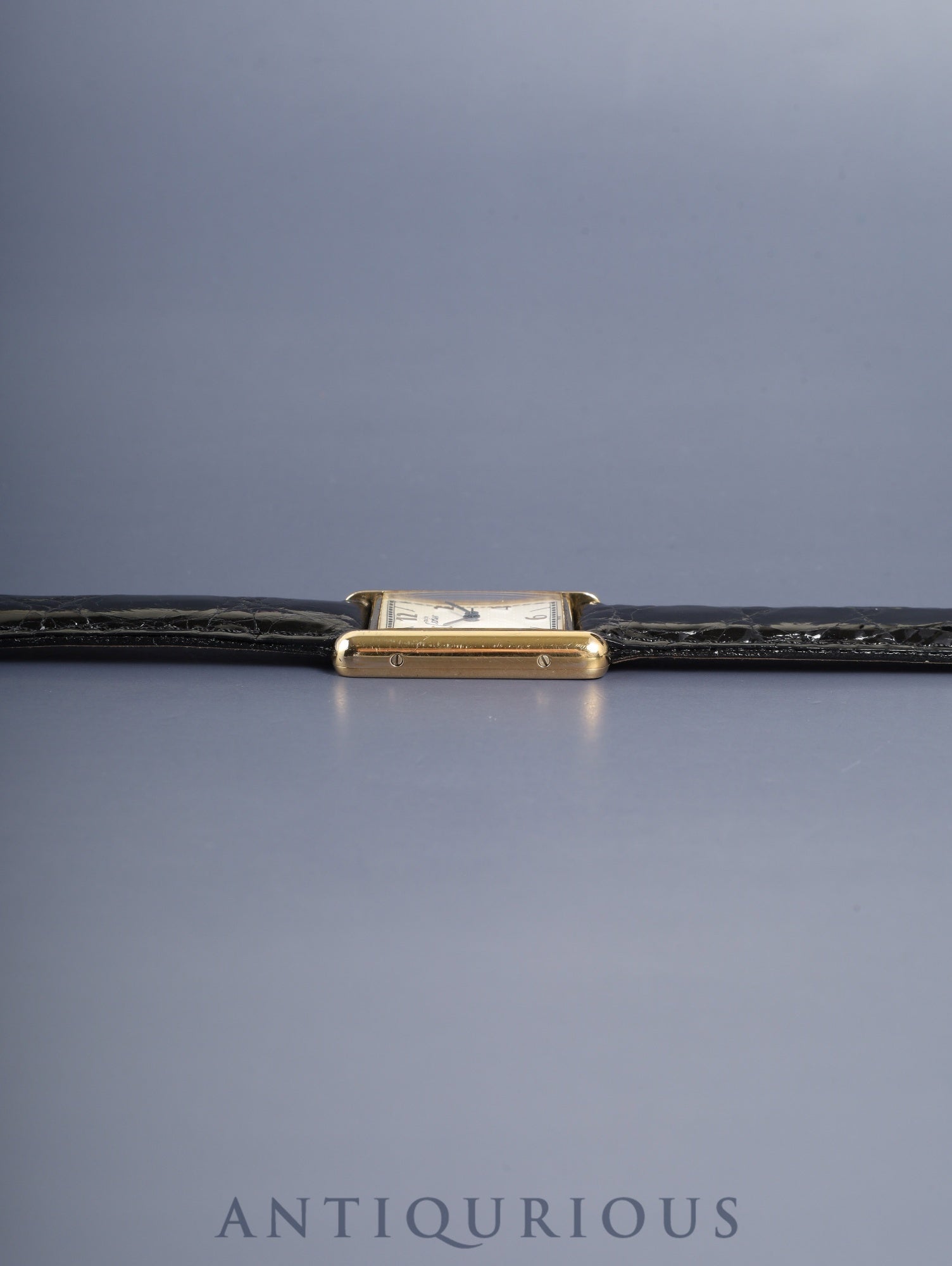 カルティエ マストタンク LM 590005 クォーツ Cal.90 SV925 革 純正Dバックル（GP）飛びアラビアCC文字盤（SWISS表記）オーバーホールOH済み