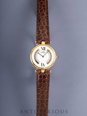 Cartier Must Vendome VLC LM W1006454 / 1861 Quartz Cal.690 SV925 Leather Genuine D-Buckle (GP) Trinity Dial (SWISS marking) with genuine leather belt, overhauled