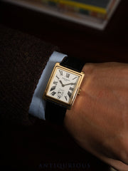 Patek Philippe Gondolo 5010 Manual Winding Caliber 215 750YG Leather Strap with Genuine Buckle (750YG) White Roman Dial Box with Warranty Card Overhauled