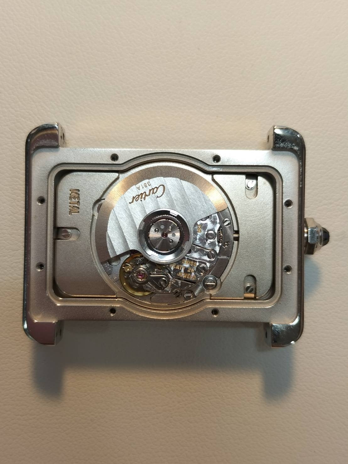 カルティエ タンク ディヴァン LM 2612 自動巻き Cal.120 SS 革 純正ピンバックル（SS）シルバーローマン文字盤 箱 冊子 保証書（2004年）オーバーホール済み