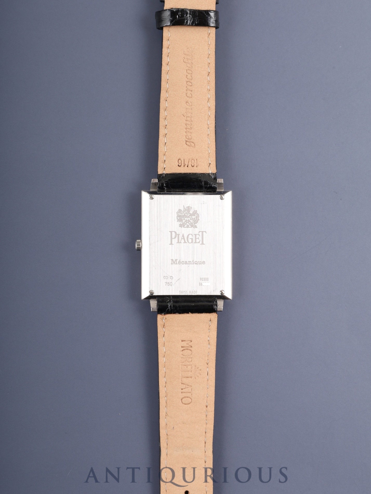 ピアジェ 1967 スクエア 90300 手巻き Cal.430P WG 革 純正尾錠（750）ブラックアラビア文字盤 純正ベルト オーバーホール済み