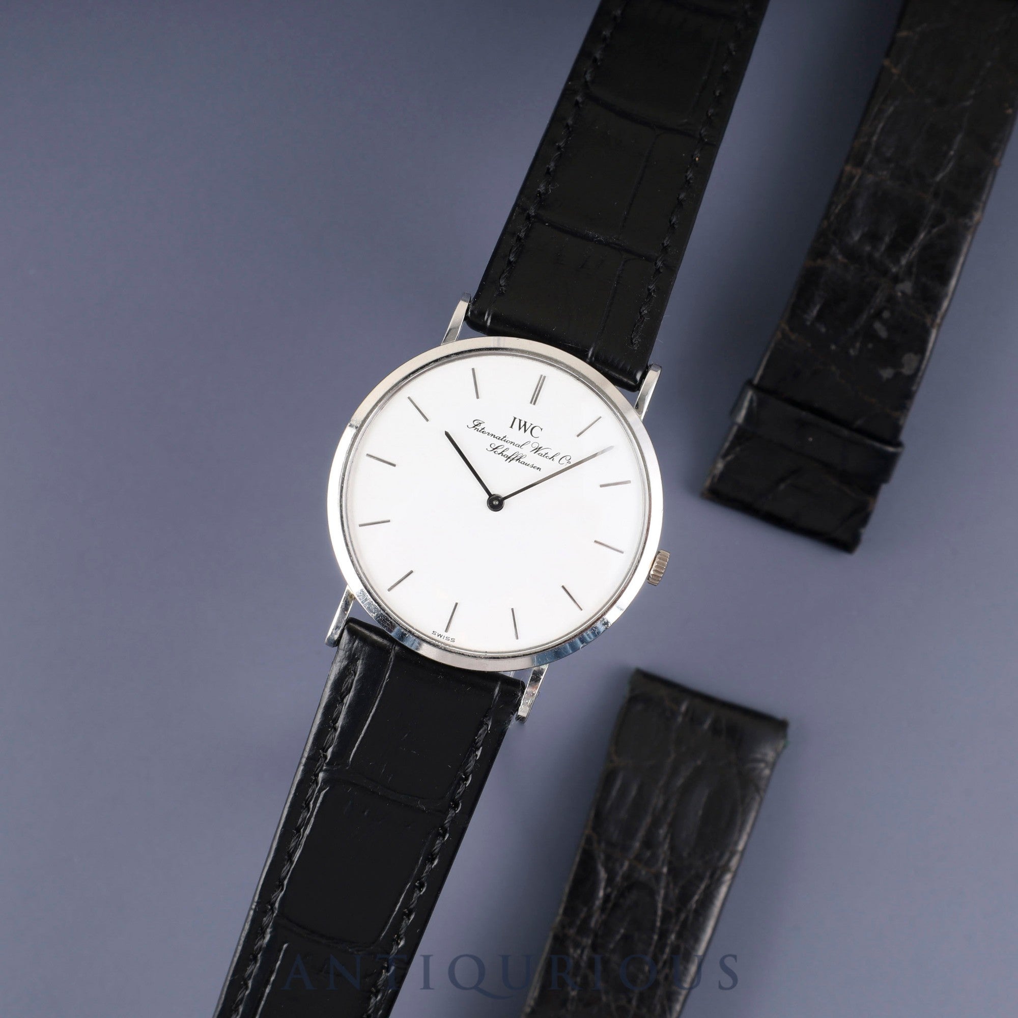 IWC ポートフィノ IW200807 手巻き 750 革 純正尾錠 （SS）ホワイト文字盤 オーバーホール済み アイダブリュシー