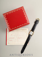 Cartier Must Tank SM 5057001 Quartz Cal.057 SV925 Leather strap Original pin buckle (GP) Opaline dial (SWISS marking) Box Booklet Warranty Card Overhauled Newly polished