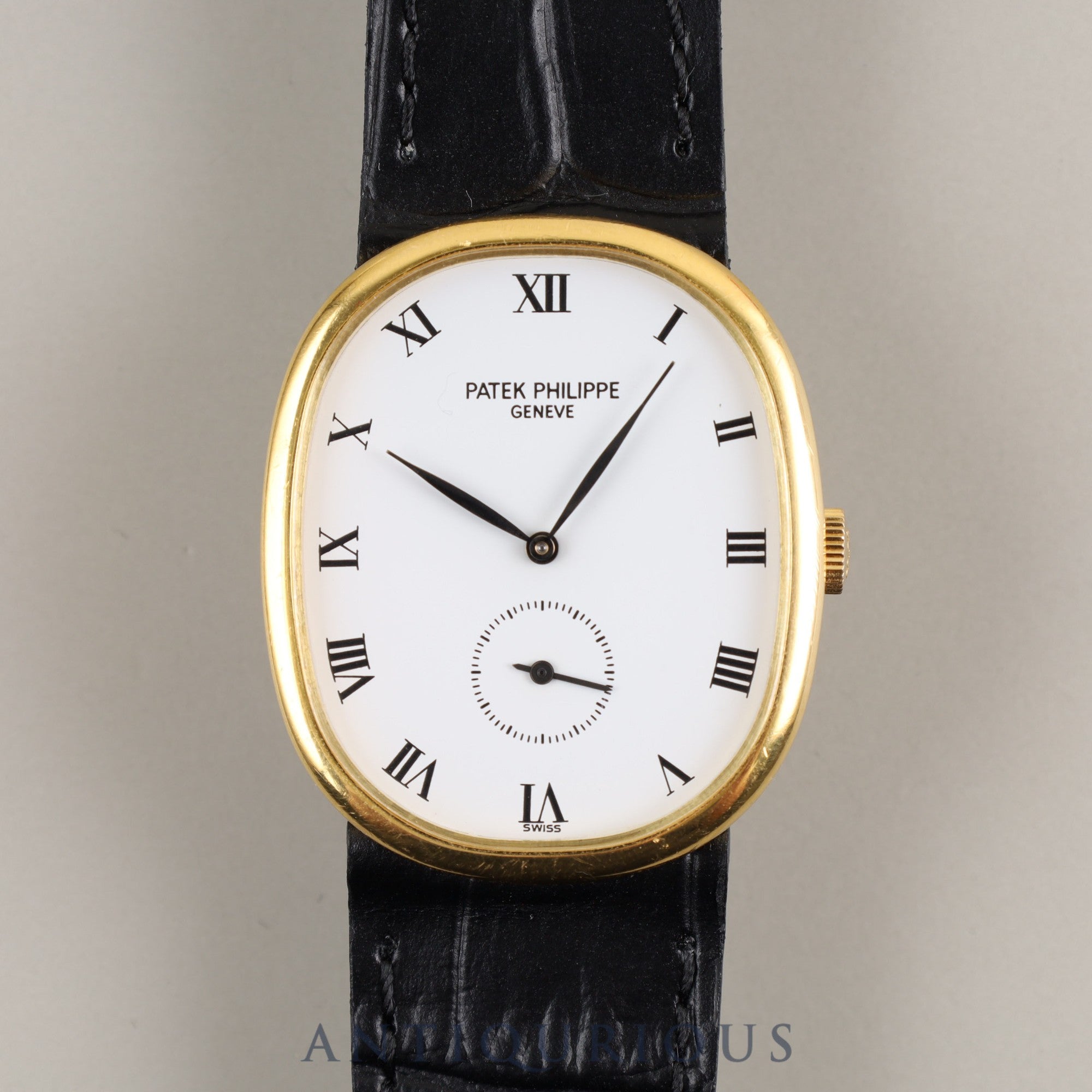 Patek Philippe Golden Ellipse 3948J Manual winding Cal.215 750 Leather Genuine buckle (750) White Roman dial Box Tag