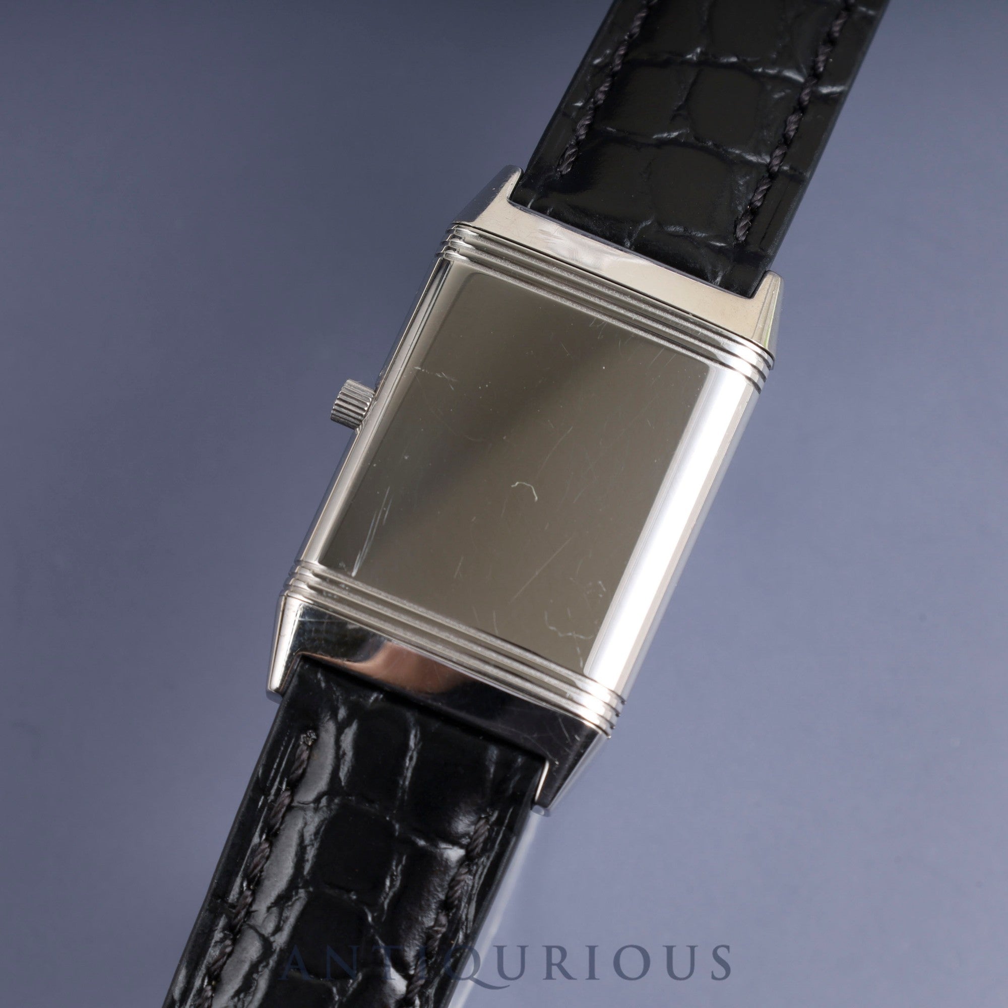 Jaeger-LeCoultre Reverso Classic 250.8.10 Quartz Cal.610 SS Leather Genuine Buckle (SS) Blue Arabic Dial Genuine Leather Strap Overhauled