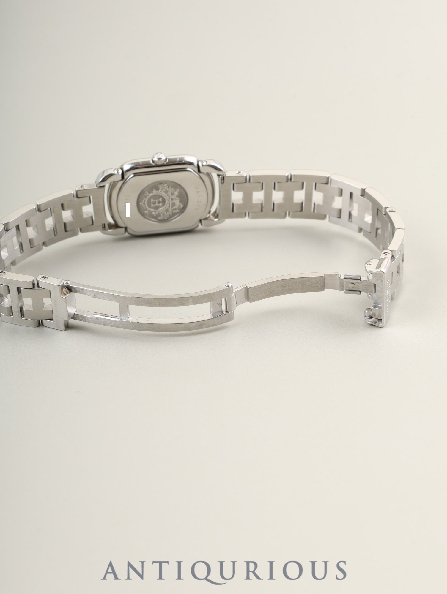 エルメス ラリー RA1.210 クォーツ Cal.976.001 SS SS ホワイト文字盤 箱 オーバーホール済み