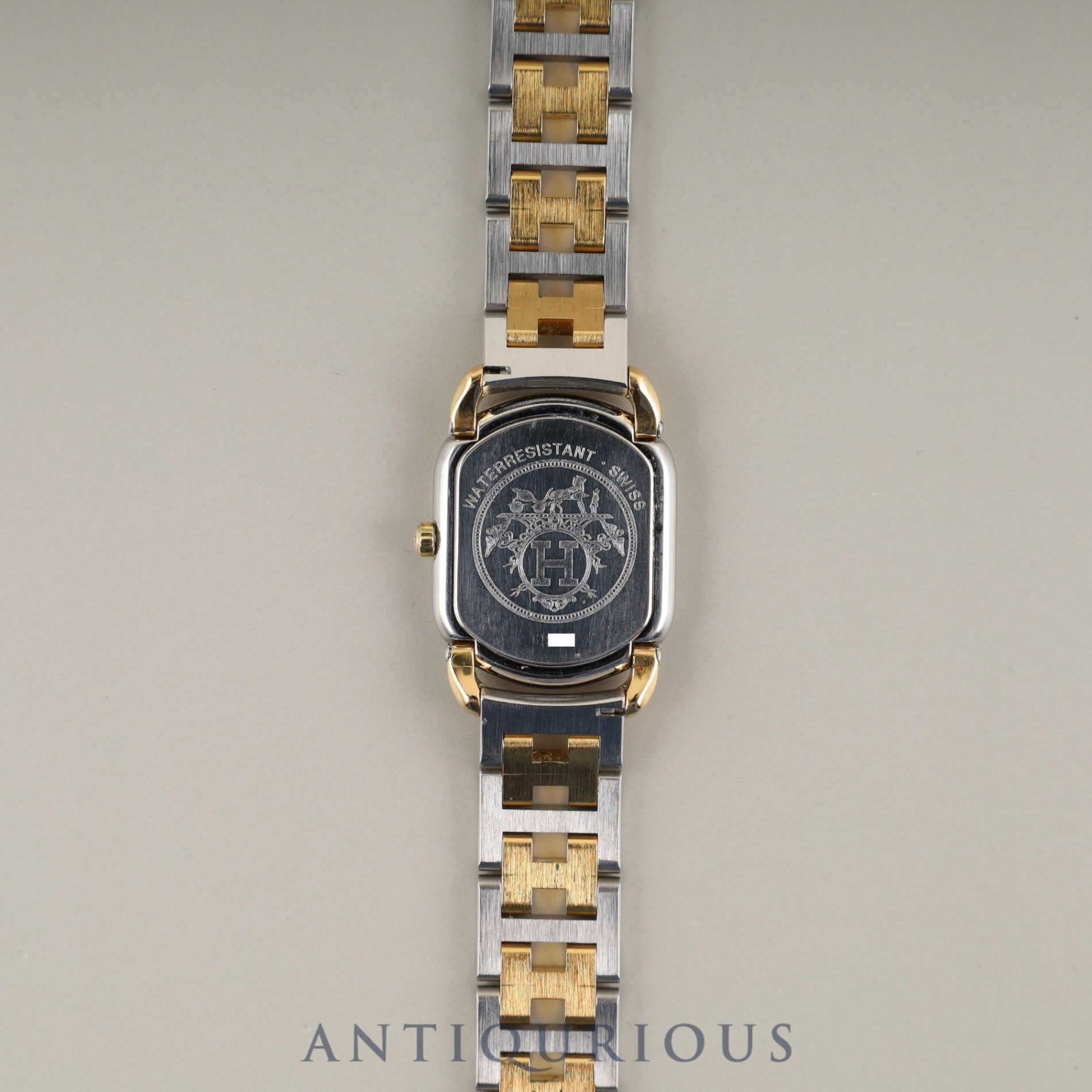 Hermès Rally 77.03 Quartz Cal.976.001 SS/GP SS/GP Ivory Dial Overhauled