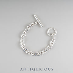 Hermes Bracelet Chaine d'Ancre GM 13 links Box Warranty (April 2025) Booklet Cross 24 years engraved