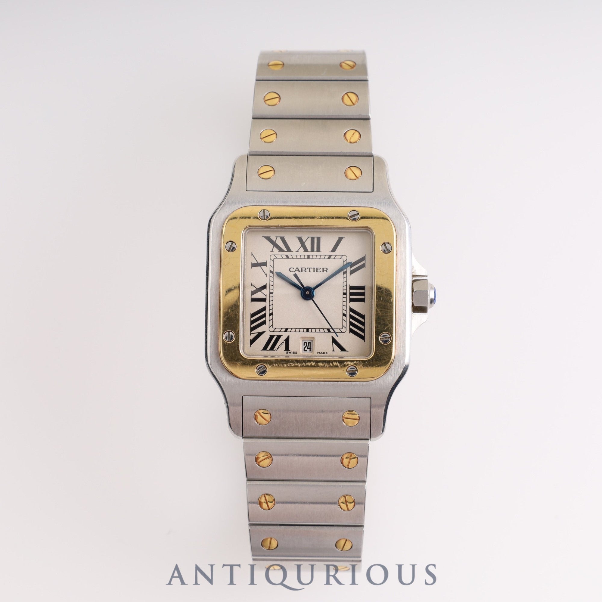 CARTIER カルティエ SANTOS GALBEE サントスガルベLM W20011C4 クォーツ SS/YG SS/YG ホワイト文字盤 箱