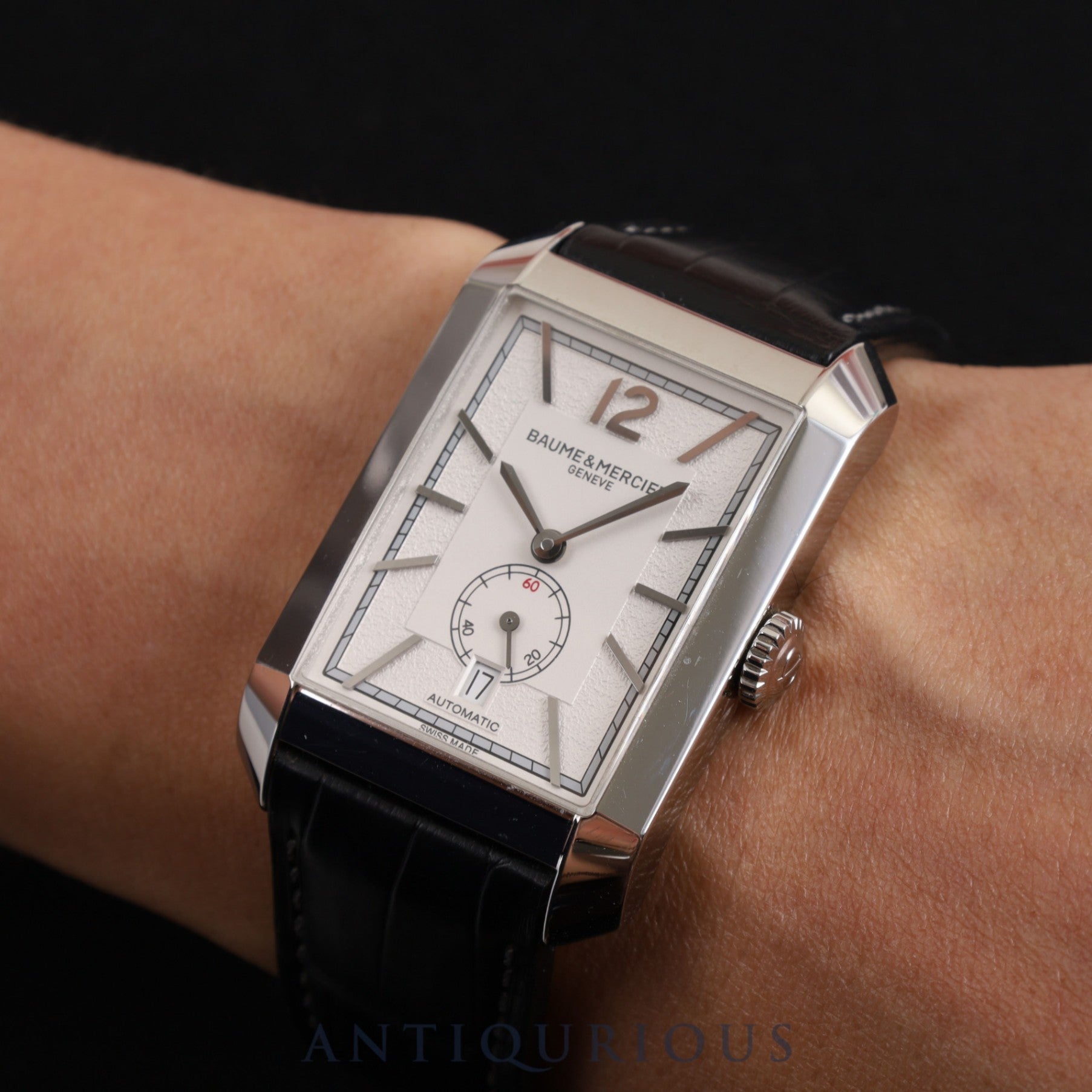 BAUME&MERCIER ボーム＆メルシエ HAMPTOM ハンプトン M0A10528  自動巻き Cal. SS 革 純正バックル（SS）白文字盤 箱 保証書（2020年）