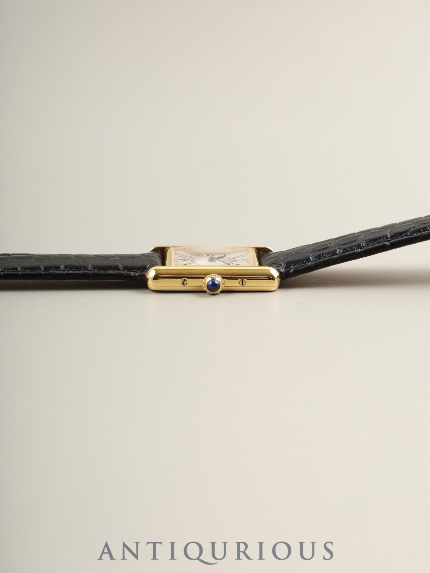 カルティエ マストタンク SM 5057001 クォーツ Cal.057 SV925 革 純正Dバックル（GP） オパラン文字盤 箱 保証書（1995年）オーバーホール済み 新品仕上げ済み