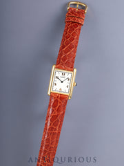 Cartier Must Tank LM 590005 Quartz Cal.90 SV925 Leather Genuine Pin Buckle (GP) Arabic Dial (SWISS marking) Overhauled Polished