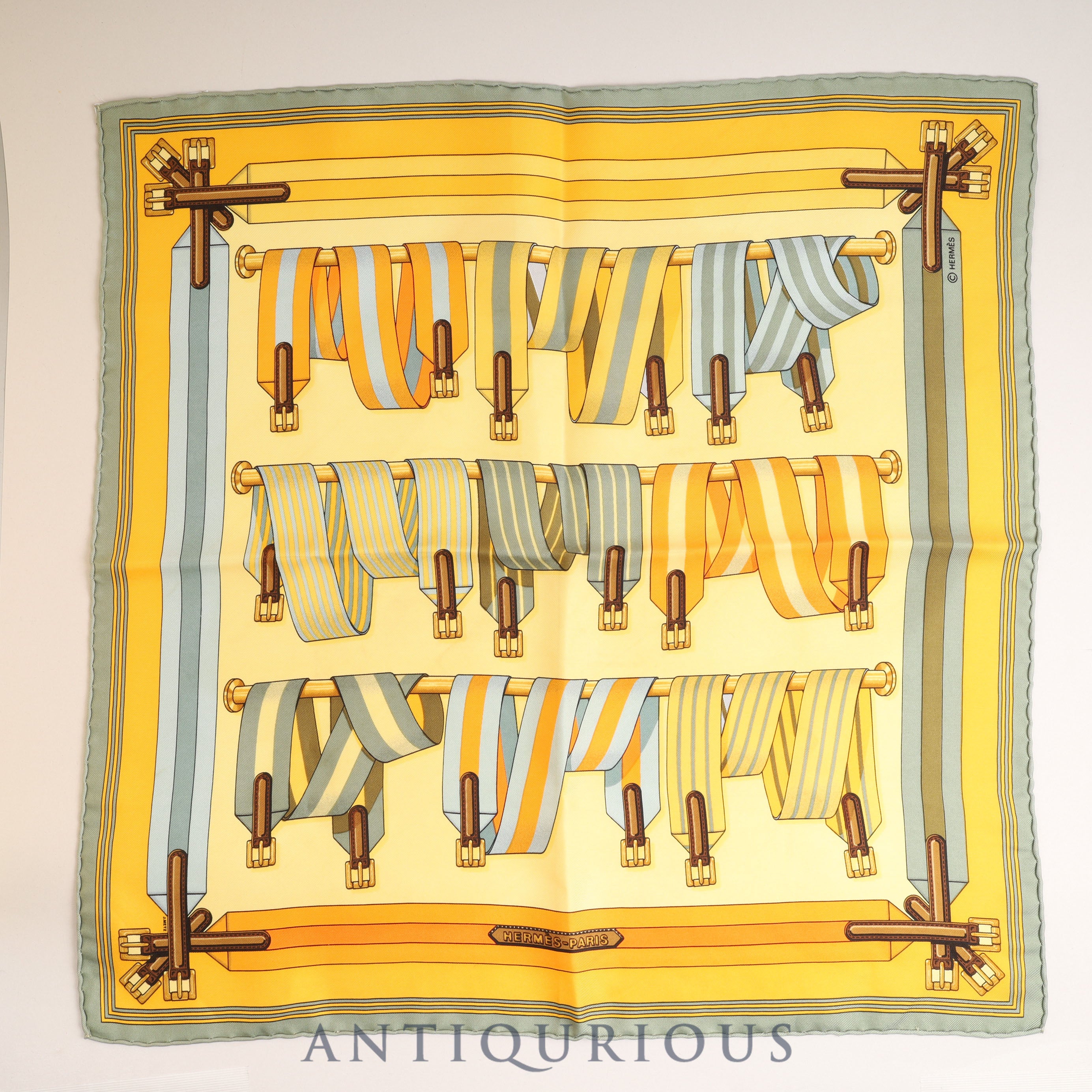 Hermes scarf Carre 45 belt pattern