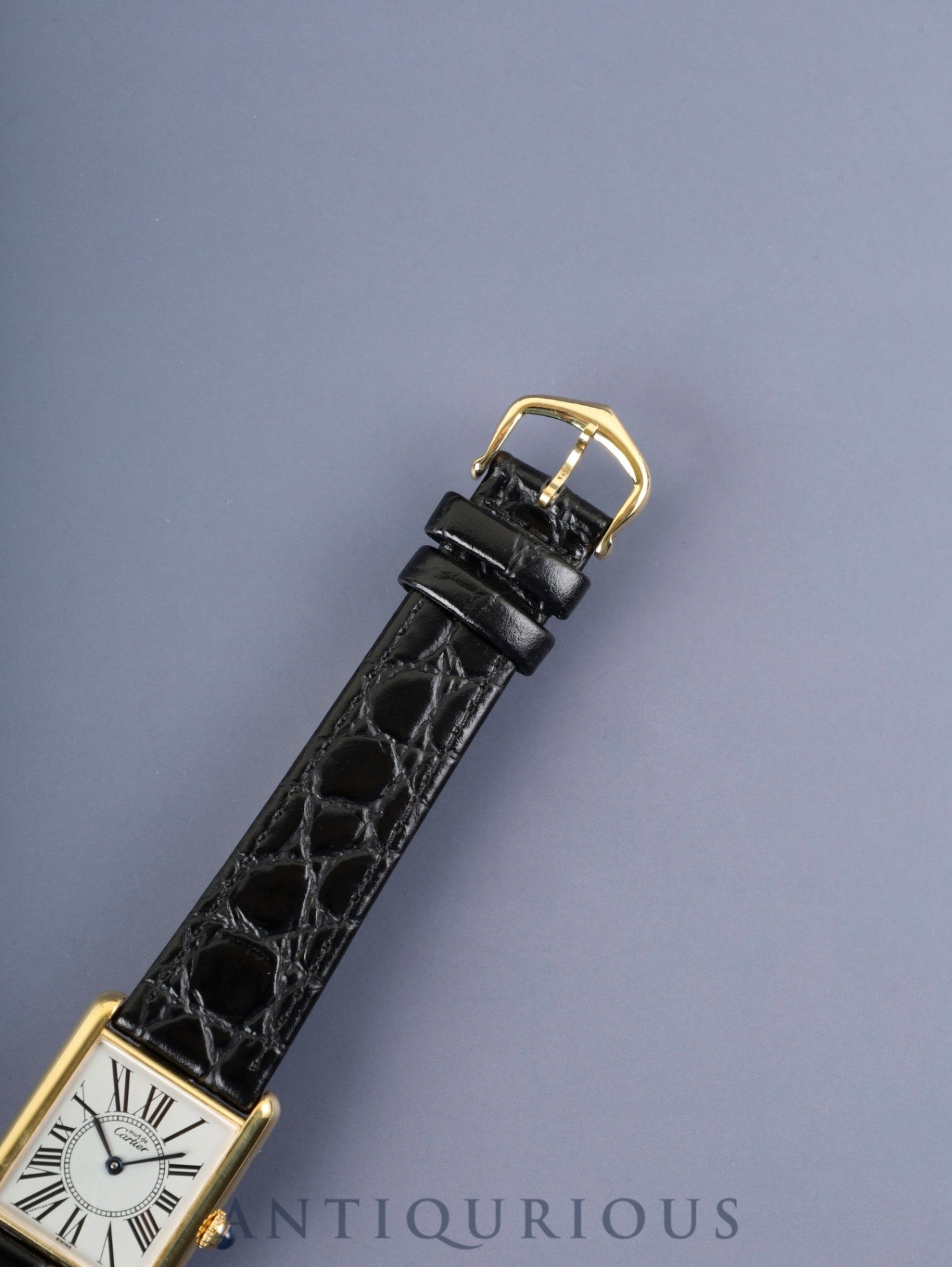 カルティエ マストタンク LM 590005 クォーツ Cal.90 SV925 革 純正尾錠（GP）オパラン文字盤 オーバーホール済み   新品仕上げ済み