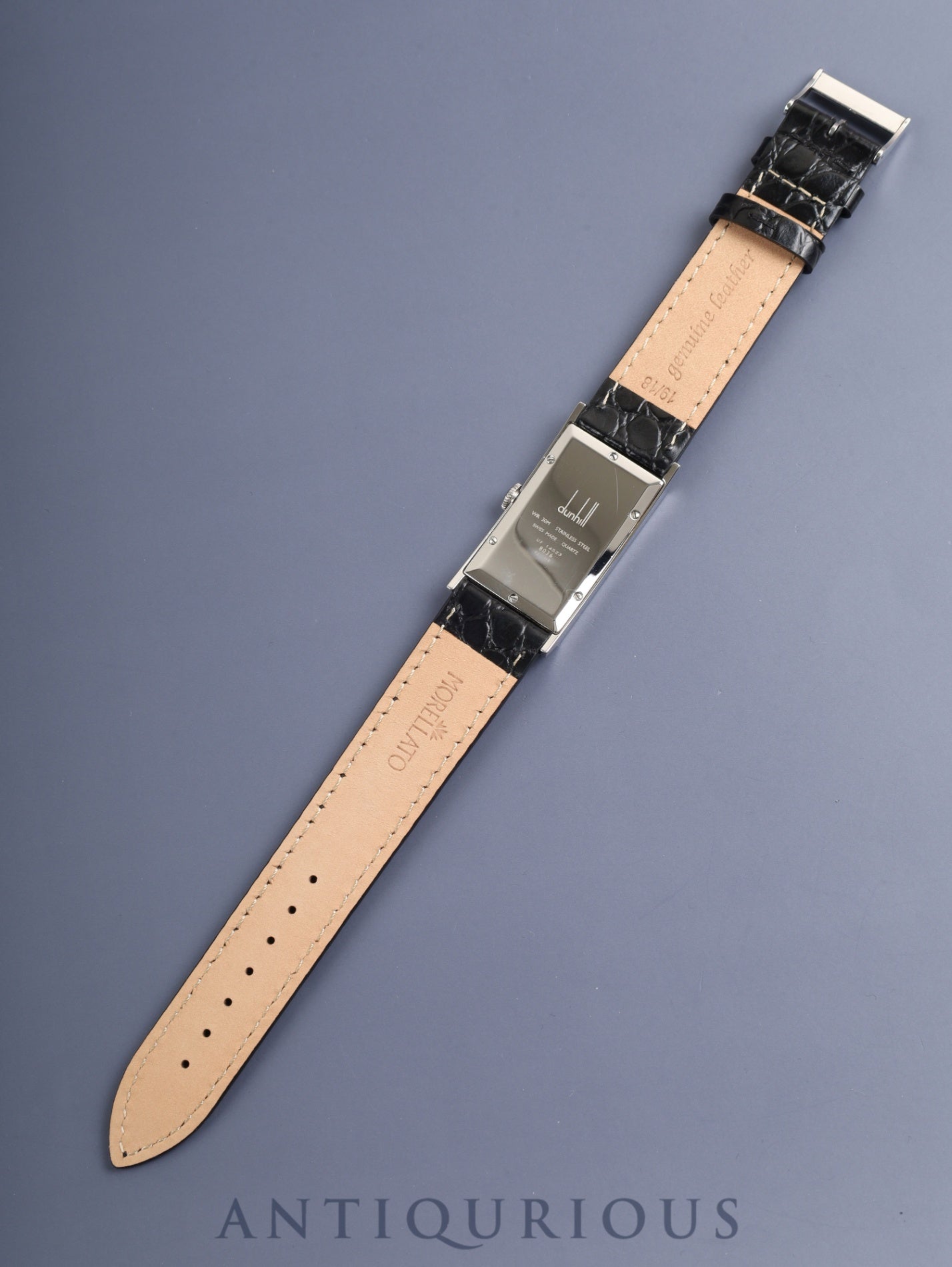 ダンヒル ウェイファー 8036 クォーツ Cal.ETA E03.001 SS 革 純正尾錠（SS） ホワイト文字盤  箱 説明書 保証書（無記載）純正ベルト オーバーホール済み