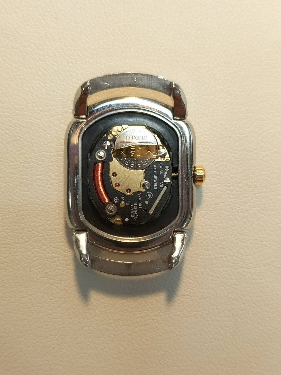 Hermès Rallye RA1.220 Quartz Cal.976.001 SS/GP SS/GP White Dial Overhauled