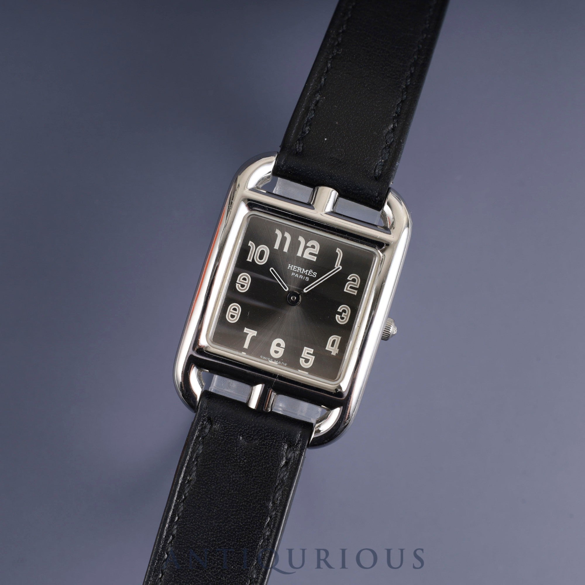 Hermes Cape Cod CC1.210 Quartz Cal.976.001 SS Genuine leather strap Genuine buckle (SS) Gray dial Overhauled