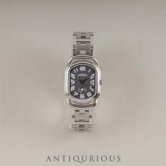 Hermes Rallye RA2.210 Quartz Cal.980.153 Stainless Steel Gray Dial Warranty Card Box Booklet Overhauled