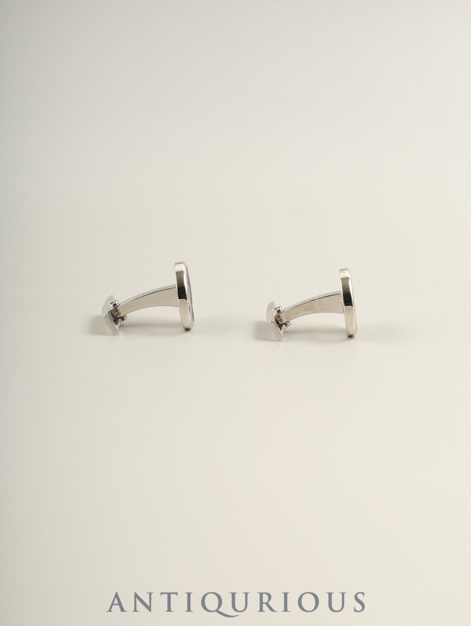 Hermes Cufflinks Shark Metal x Leather Box