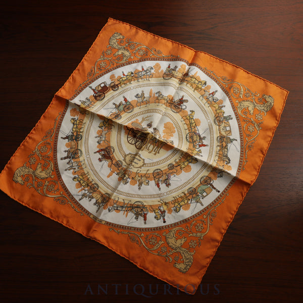 Hermès Carré 45 Scarf, Walk to Longchamp, 100% Silk