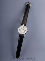 Cartier Must Vendôme VLC LM W1007065 / 1860 Quartz Cal.90.06 SV925 Leather Genuine Deployant Buckle (SS) Opaline Dial (SWISS marking) Overhauled