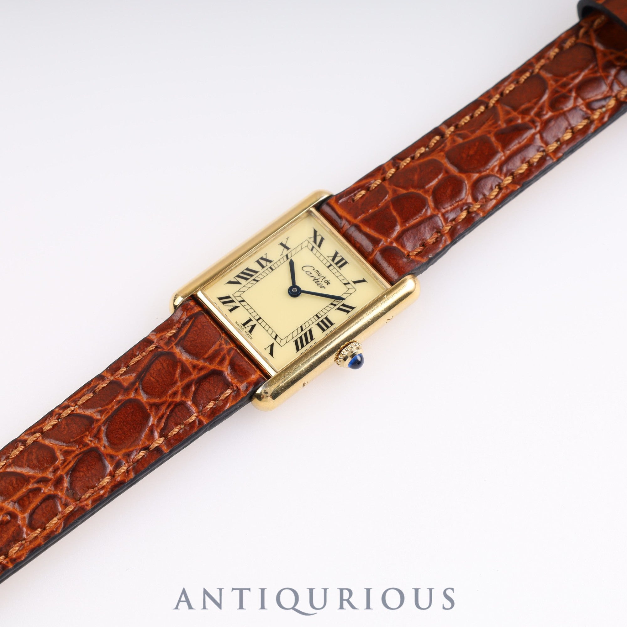 Cartier Must Tank LM QZ 6 81006 Ivory dial Box Warranty (1985) Cartier Boutique Complete Service