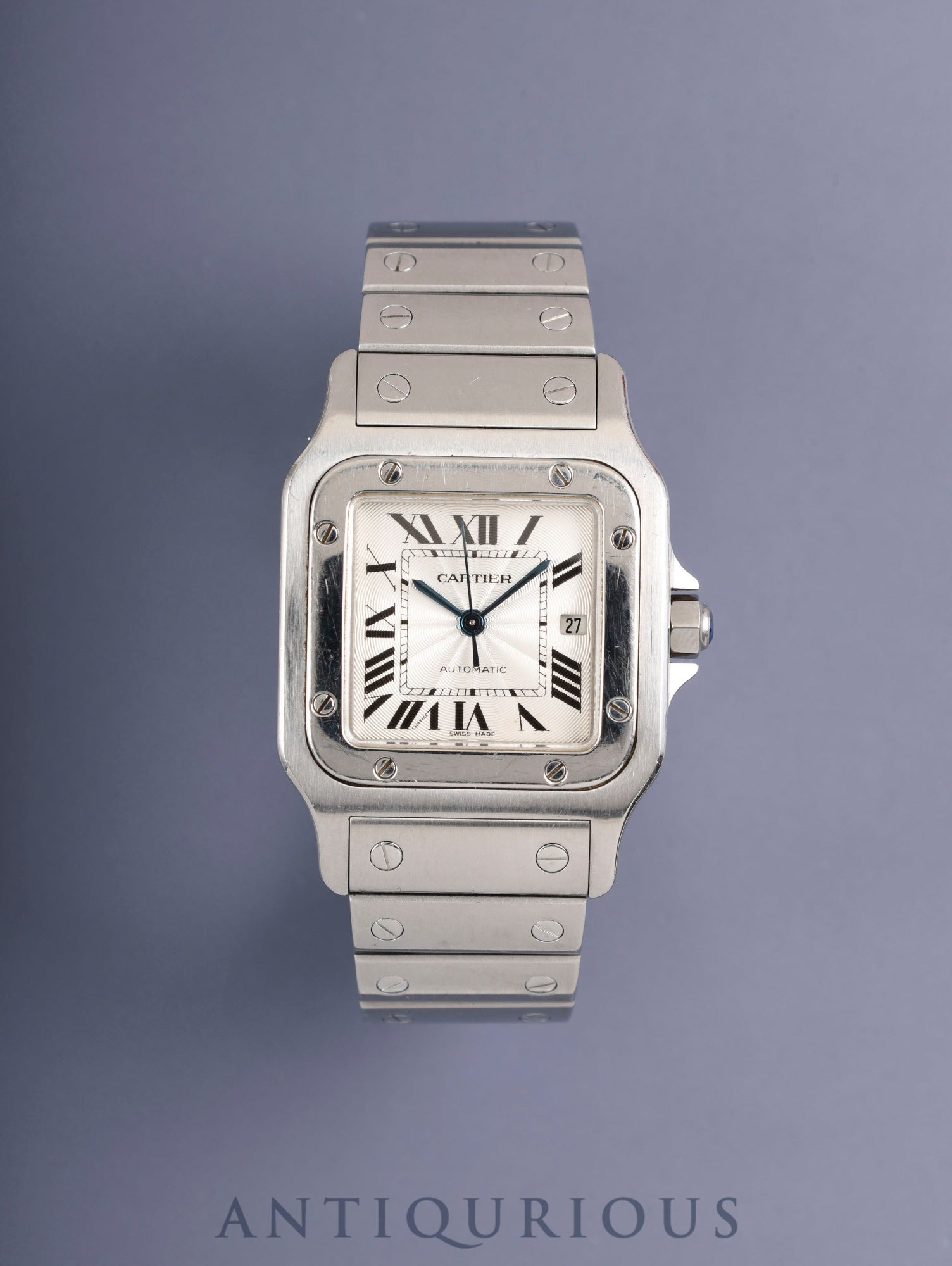 カルティエ サントス ガルベ LM W20055D6 / 2319 自動巻き Cal.C120 SS SS シルバーギョーシェローマン文字盤 オーバーホール済み