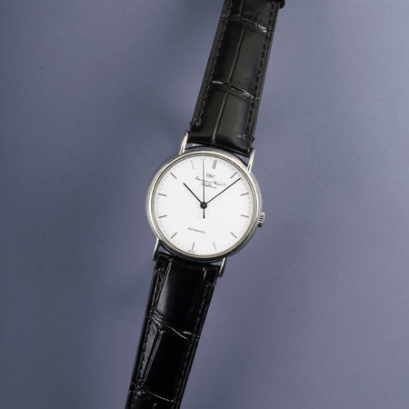 IWC Portofino IW351403 Automatic Caliber 37521 Stainless Steel Leather Strap with Genuine Stainless Steel Buckle, White Dial, Overhauled