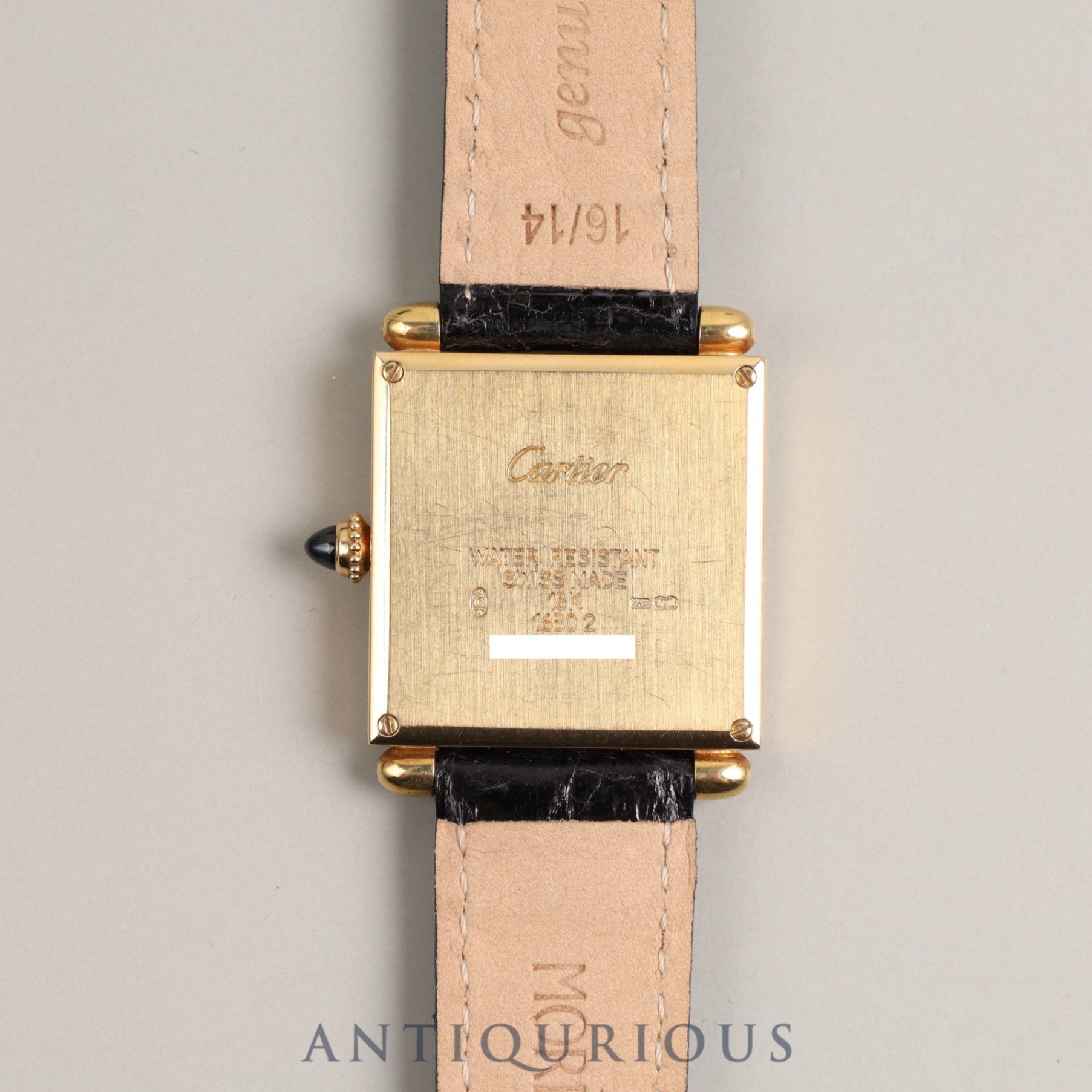 Cartier Tank Obv W1512256 1630 2 Quartz 750 Leather Genuine Buckle (750) Silver Dial Overhauled