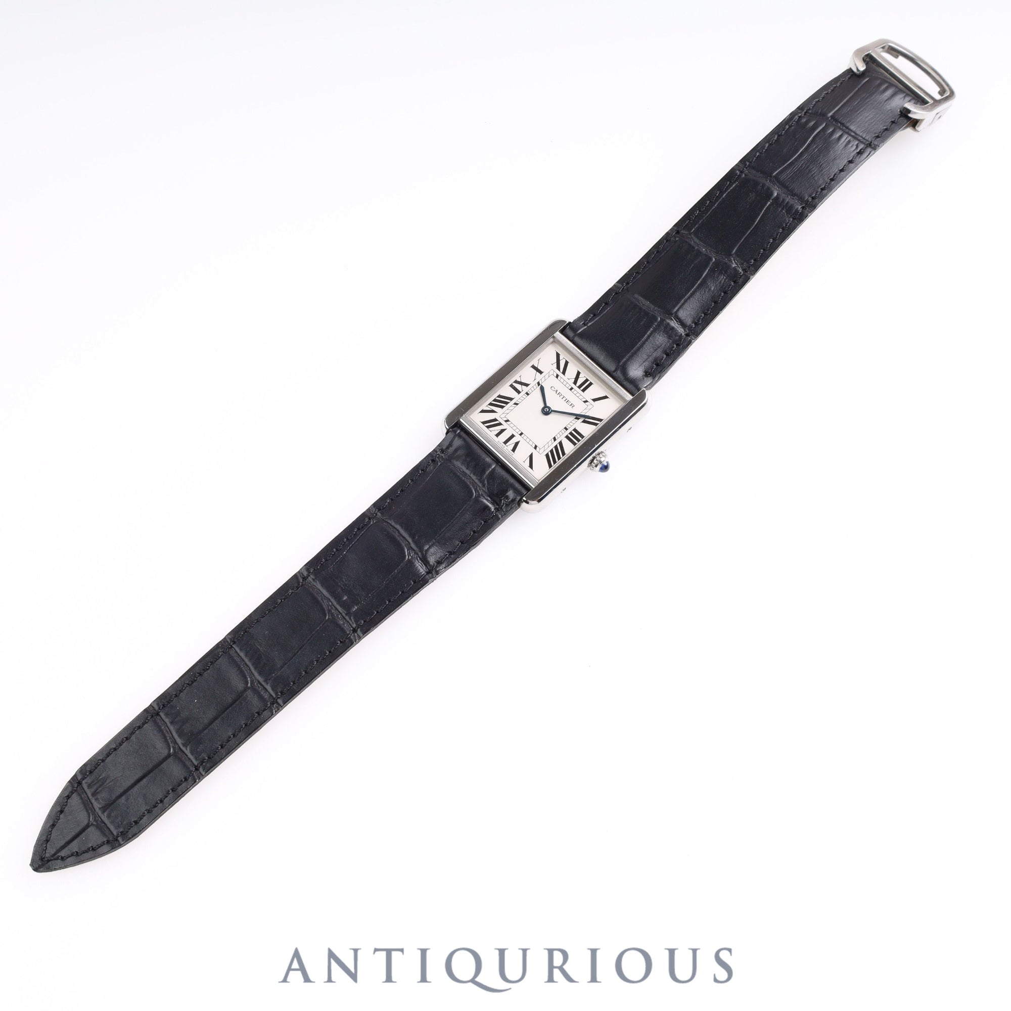 Cartier Tank Solo LM QZ W5200003 / 3169 Silver Dial Stainless Steel Le |  東京銀座のヴィンテージウォッチ専門店 - ANTIQURIOUS