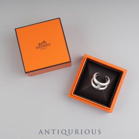 Hermès Osmos PM Ring, SV925, #58, Approx. Size 17.5, Box, 24 Years Engraved