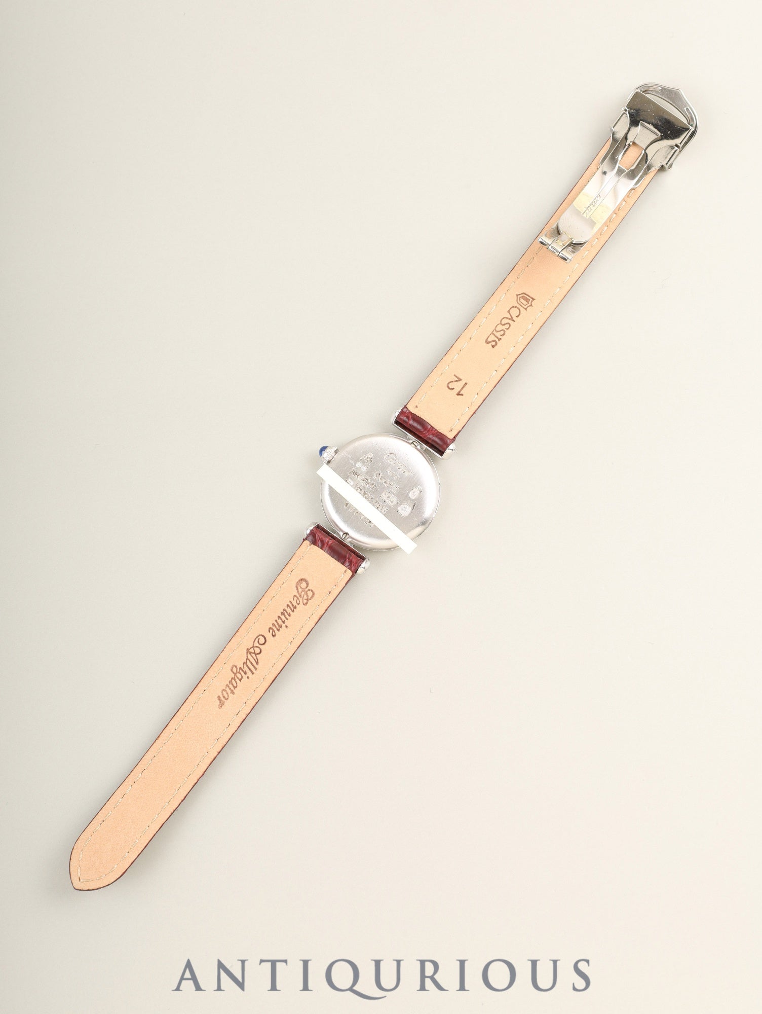 カルティエ マストコリゼ 590002 クォーツ Cal.690 SV925 革 純正Dバックル（SS） ホワイトローマン文字盤 オーバーホール済み