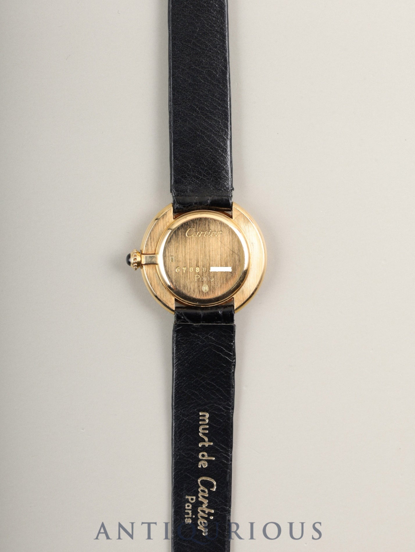 カルティエ ヴァンドーム エリプス VLC SM 6708 手巻き 750YG 純正革ベルト 純正尾錠（750YG） ホワイトローマン文字盤（PARIS表記） 保証書 オーバーホール済み