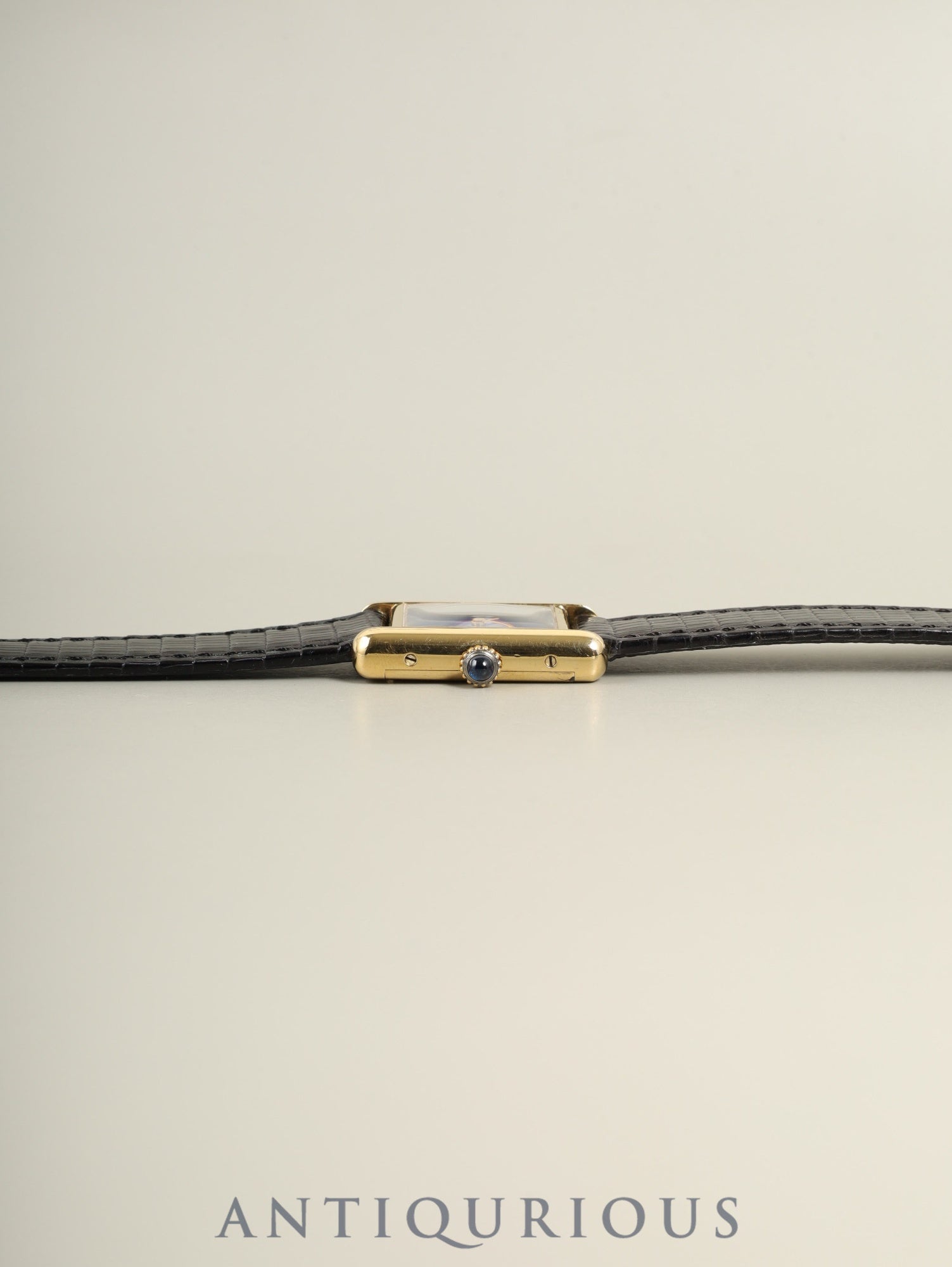 カルティエ マストタンク SM 3 手巻き Cal.78-1 SV925 革 純正ピンバックル（GP）ラピスラズリ文字盤（SWISS表記）オーバーホール済み 社外ガラス交換済み