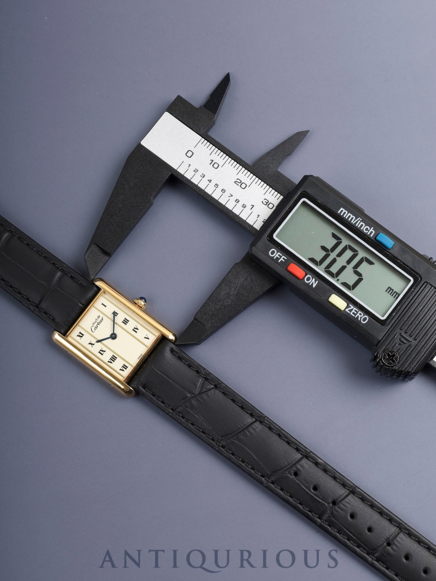 カルティエ マストタンク LM W1002653 / 590005 クォーツ Cal.90 SV925 革 純正尾錠（GP）ストレートローマン文字盤（SWISS表記）オーバーホール済み