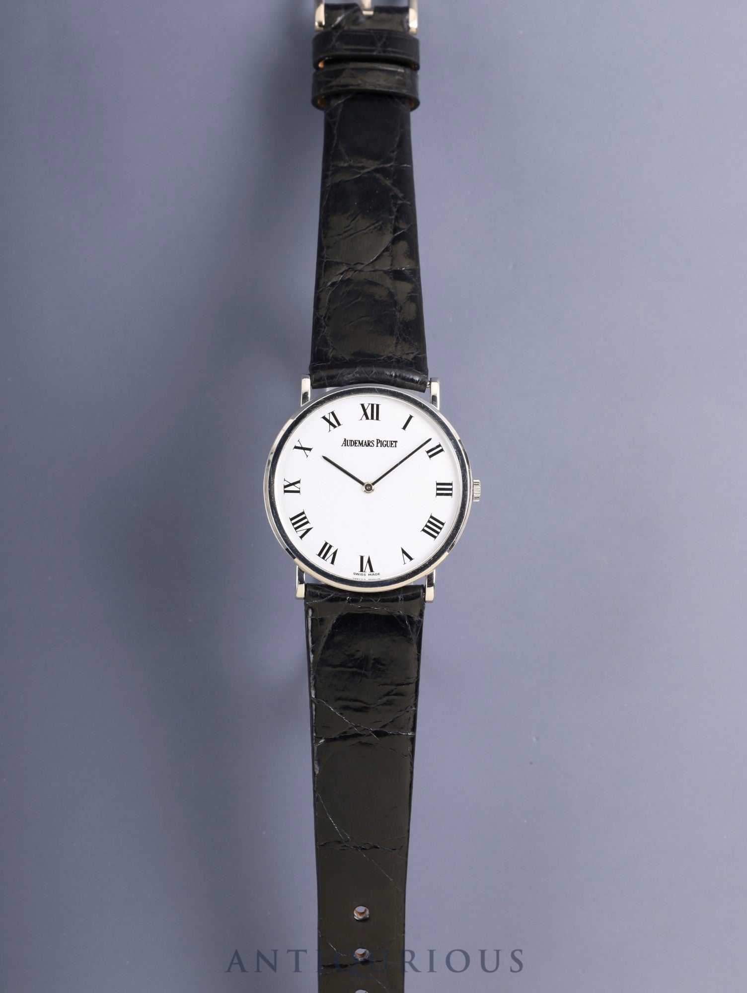 Audemars Piguet Round Manual Winding Cal.2080 750WG Leather Original Pin Buckle (750WG) White Roman Dial Box Original Leather Strap Overhauled