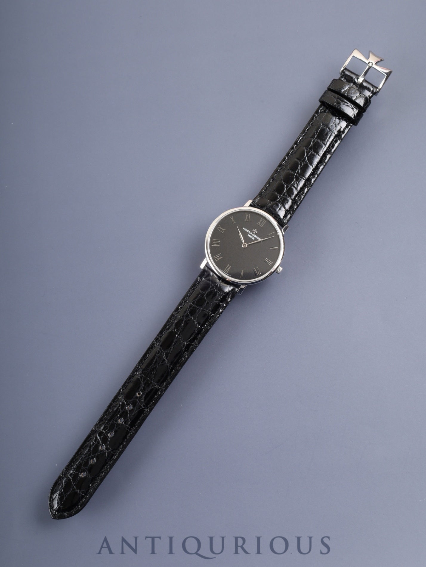 Vacheron Constantin Essential Flat 31160/000G-8996 Manual Winding Caliber 1132.2 750WG Leather Genuine Pin Buckle (750WG) Black Roman Dial Box Warranty Card (2002) Notebook Overhaul