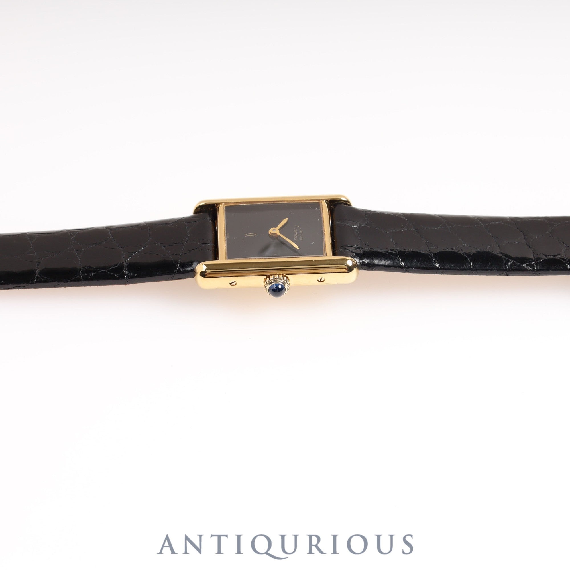 Cartier Must Tank SM Manual Winding Black Onyx Dial