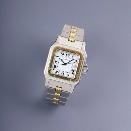 カルティエ サントス ガルベ LM 2961 自動巻き Cal.2671 SS/YG SS/YG ホワイトローマン文字盤 オーバーホール済み